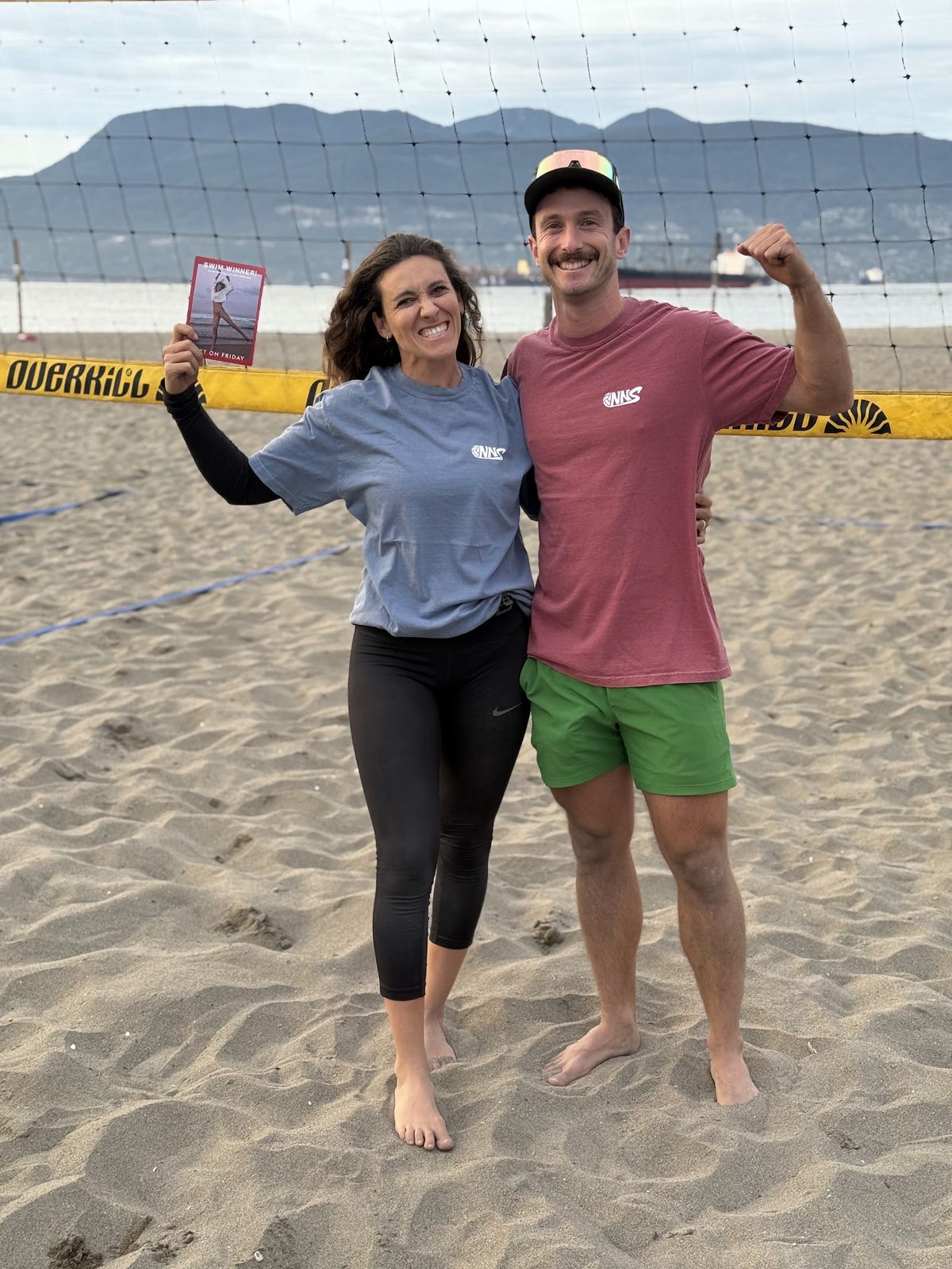 Player at Spanish Banks wearing the NNS Beach Tiles Tee